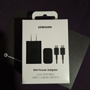 Samsung 15W Power Adapter and USB-C Cable - Black